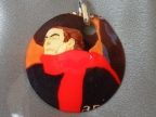 Toulouse-Lautrec's "Ambassadeurs", Murano Glass Pendant